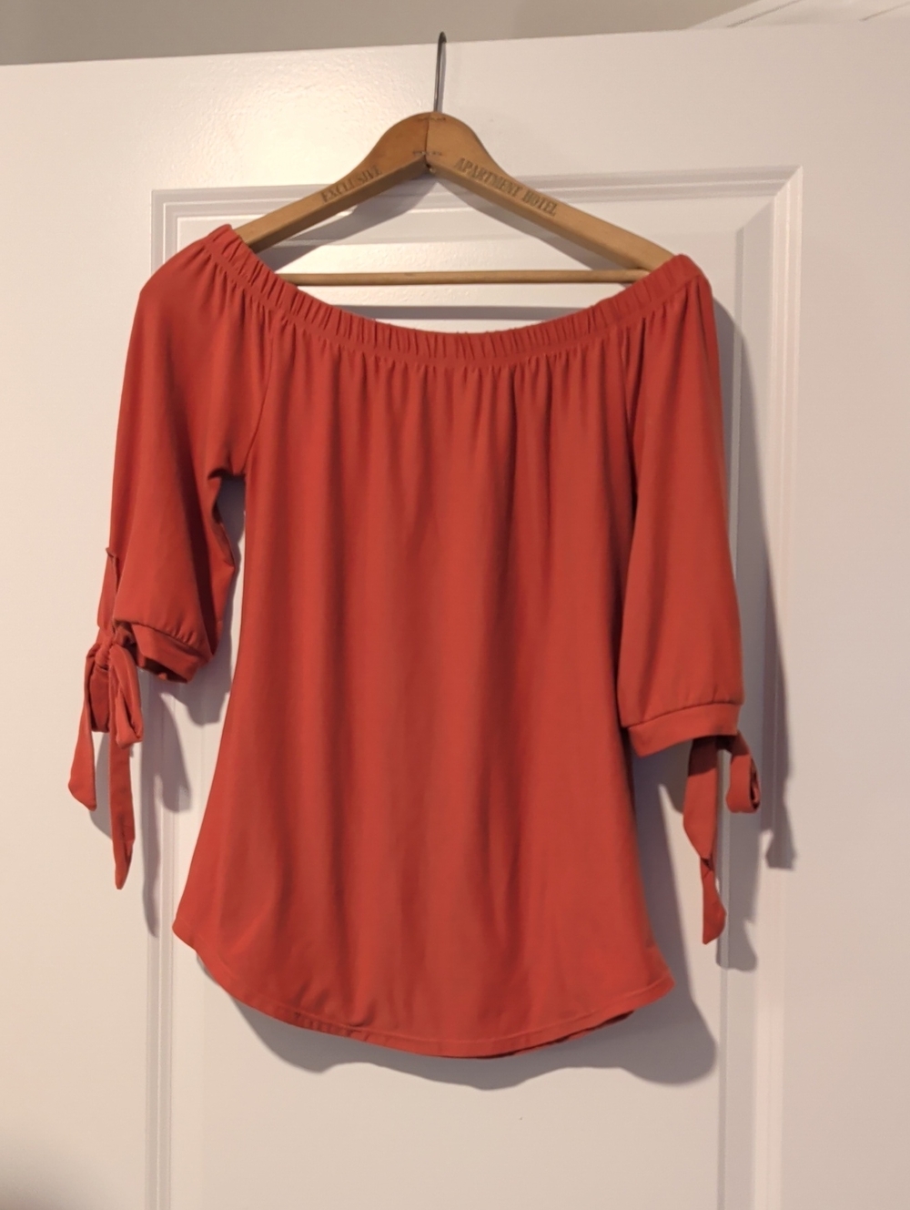 No Boundaries Off-Shoulder Tie-Sleeve Tunic - Coral - NWOTs